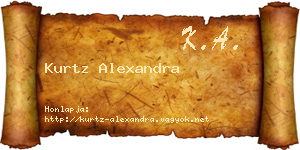 Kurtz Alexandra névjegykártya